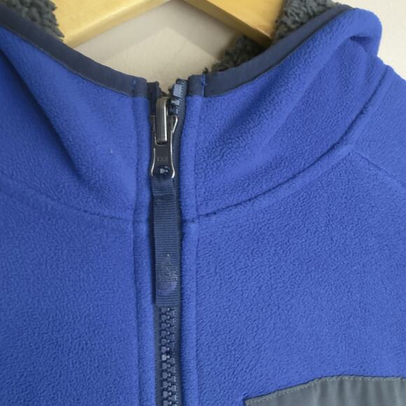The North Face Boys Chimborazo Blue Fleece Sherpa Lined Hoodie Size M 14/16 - Picture 5 of 14